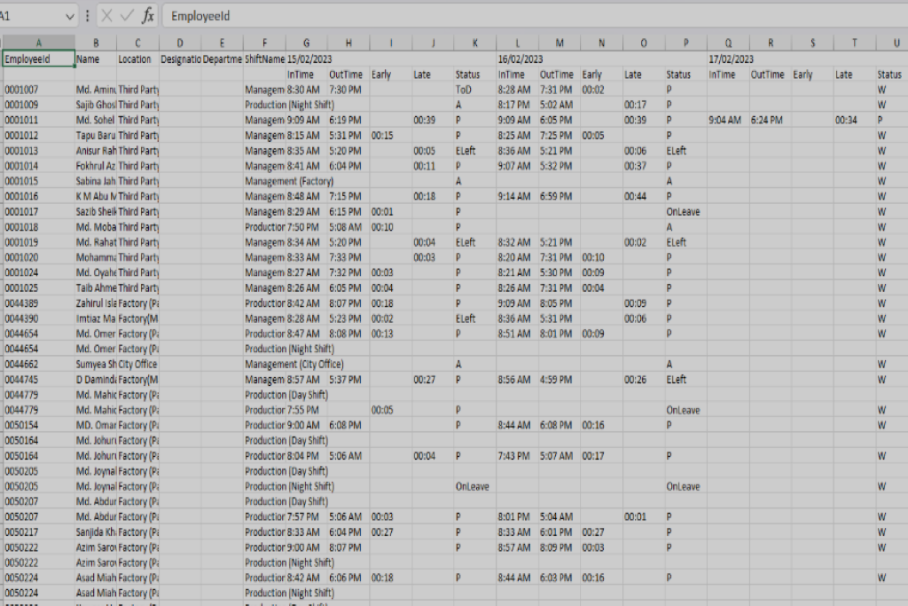 Excel Attendance Report Generator